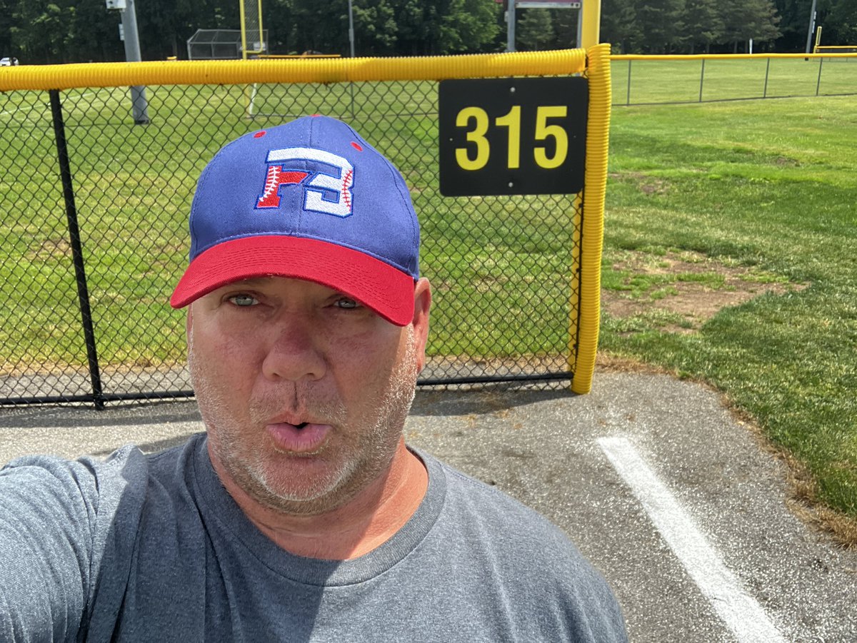 thefirkster's tweet photo. Working my way back into playing shape. Just like Spring Training I’m at the fields jogging foul pole to foul pole followed by “sprints” from home to 1st. Using @FriendlyBasebal cap as inspiration &amp; for perspiration. https://t.co/7T3SwWGYwG