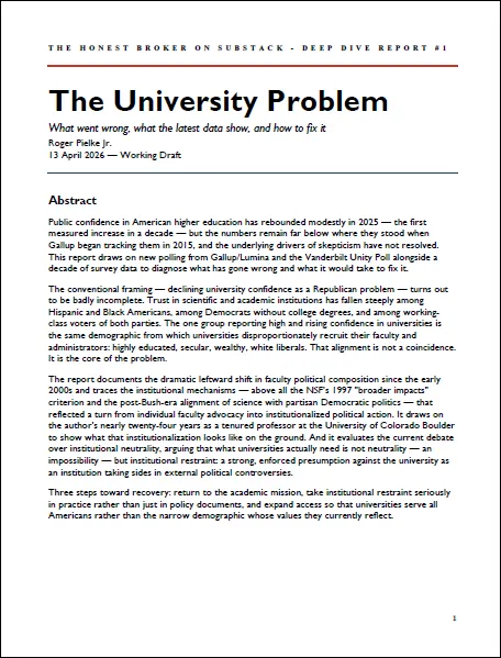 RogerPielkeJr's tweet photo. Just unlocked at THB
Deep Dive #1
The University Problem
 Link in reply https://t.co/Cc2PWLact7