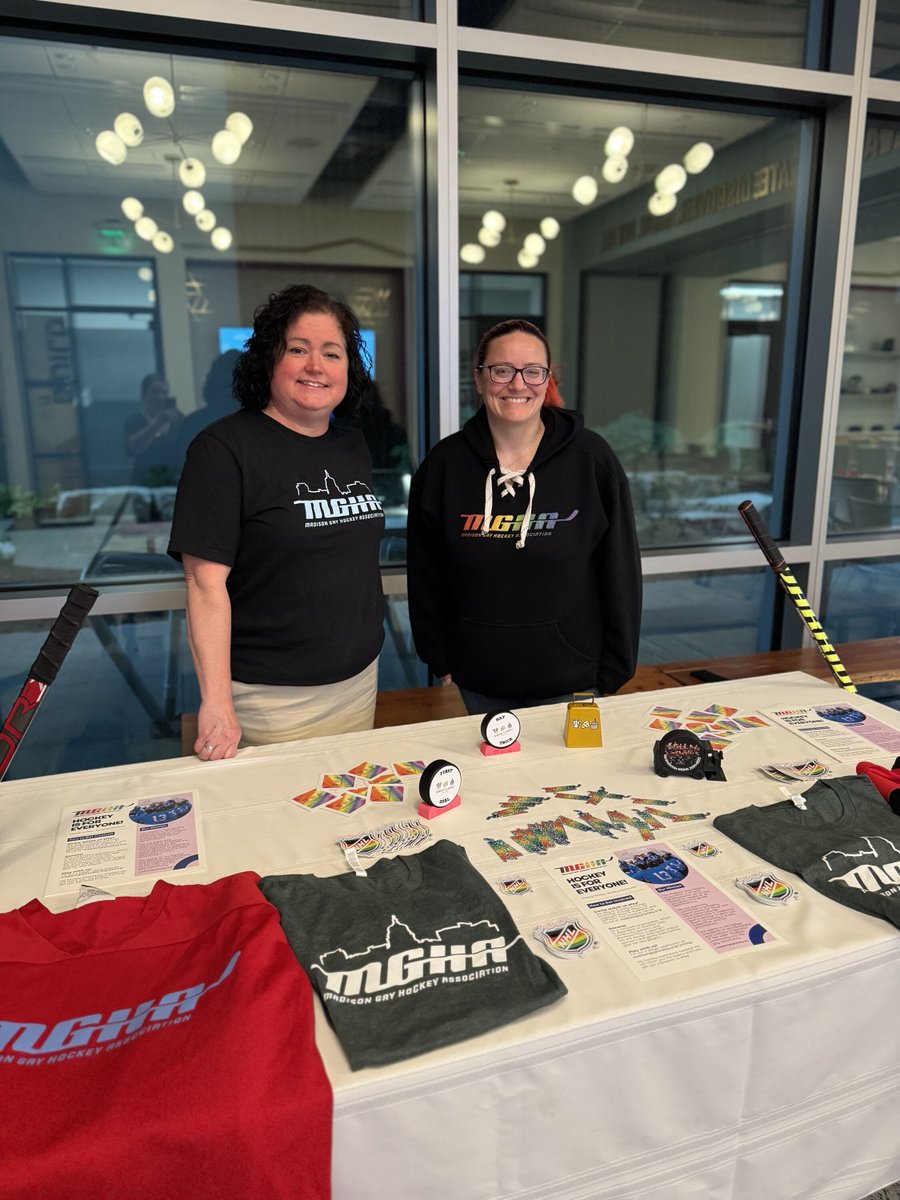 smbmad's tweet photo. Hello June Nonprofit Spotlight: The Madison Gay Hockey Association 

This fantastic organization is an all-gender hockey league designed for the LGBTQIA+ community. All adult players are welcome–brand new to skating to Olympic-qualifiers!

https://t.co/ZNYUXuIR74 https://t.co/bOHANDgjuP