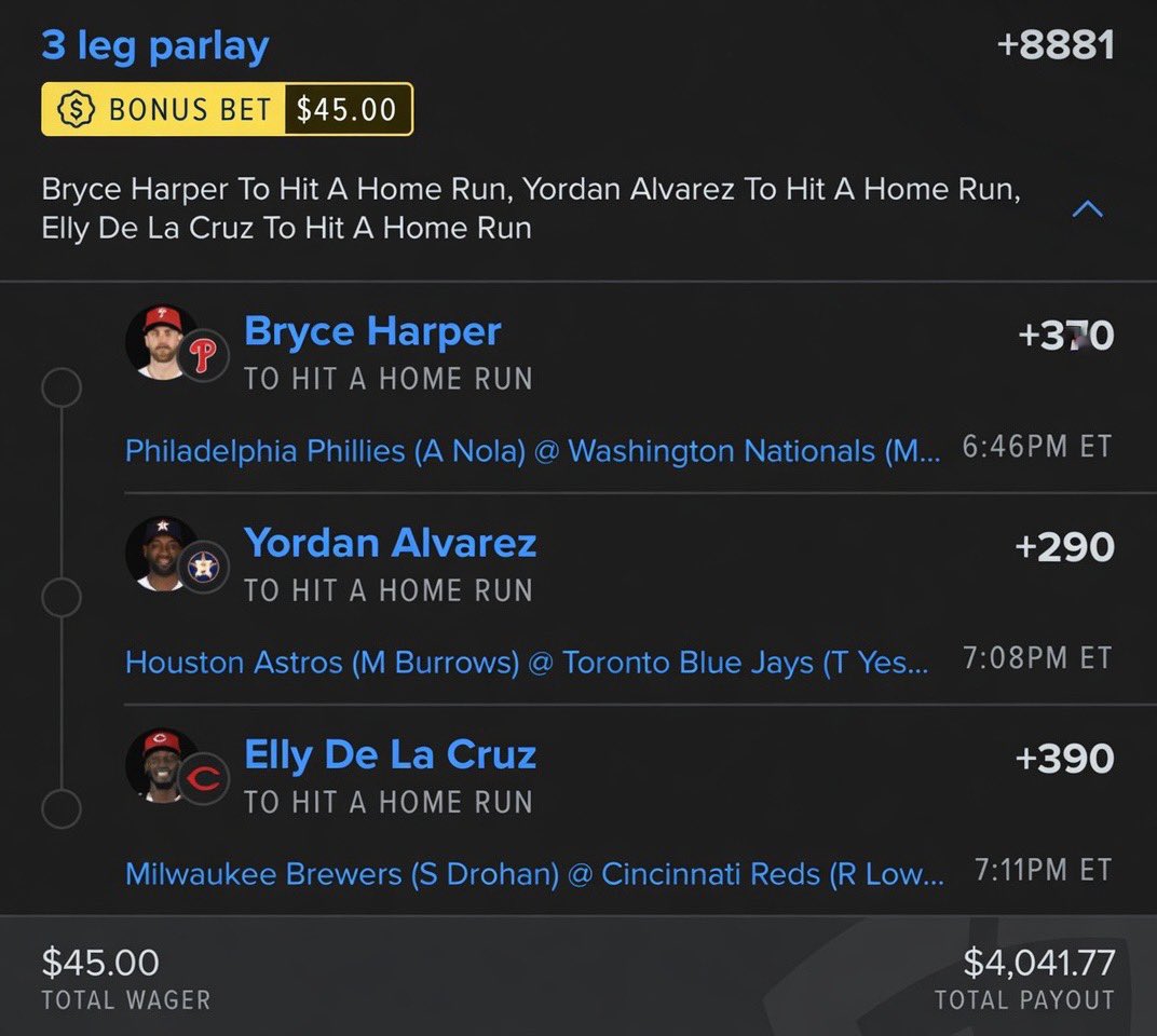 FcSlipz's tweet photo. 3-leg HR parlay cooking tonight 🔥
hit a homer.
let’s get it ⚾️
 
Join my discord ➡️ https://t.co/UNJl30lr2E

#Gambling𝕏 #homeruns https://t.co/tAKMEvtsvQ