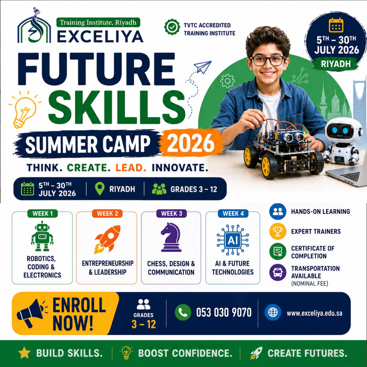 Exceliyasa's tweet photo. 🚀 Give Your Child a Summer That Builds Skills for Life!

Join the Exceliya Future Skills Summer Camp 2026 

WhatsApp Group: https://t.co/5drXFiZ8jb

#SummerCamp2026 #Exceliya #AIForKids #Entrepreneurship #LeadershipSkills #ChessCoaching https://t.co/6Fw4hgEnOV