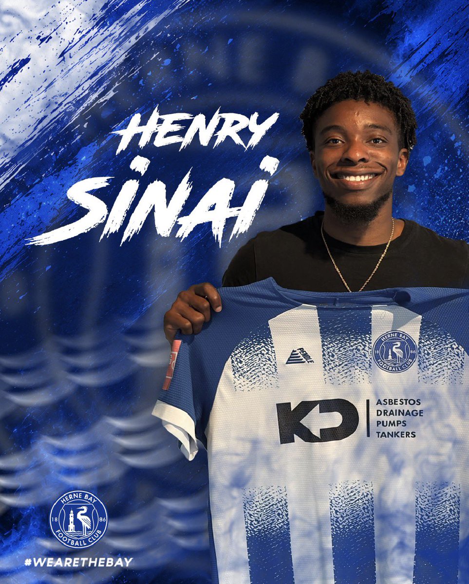 HerneBayFC's tweet photo. Warm welcome to pacey winger Henry Sinai. We look forward to seeing you at The Bay! https://t.co/nEYxS6QryC