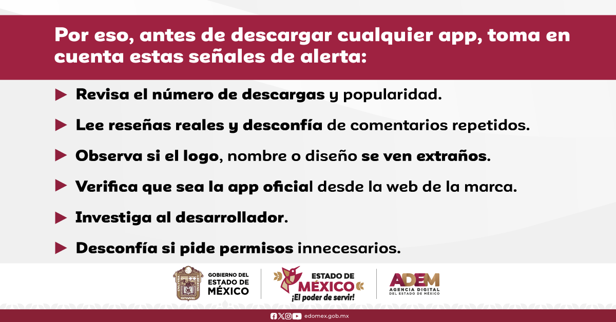 AgDigitalEdomex's tweet photo. ⚠️Evita descargar aplicaciones móviles de dudosa procedencia.
Mira siempre los comentarios y calificaciones ⭐

Si ya la instalaste y notas fallas en tu equipo, elimínala de inmediato.

#AgenciaDigitalEdoméx #TecnoTips https://t.co/QAFXRAMnUU