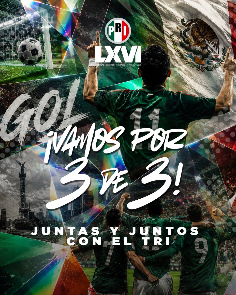 GPPRIDiputados's tweet photo. ¡Estamos con ustedes, @miseleccionmx! Vamos por la tercera victoria. Con todo. 💚🤍❤️ https://t.co/pTuqet27FP