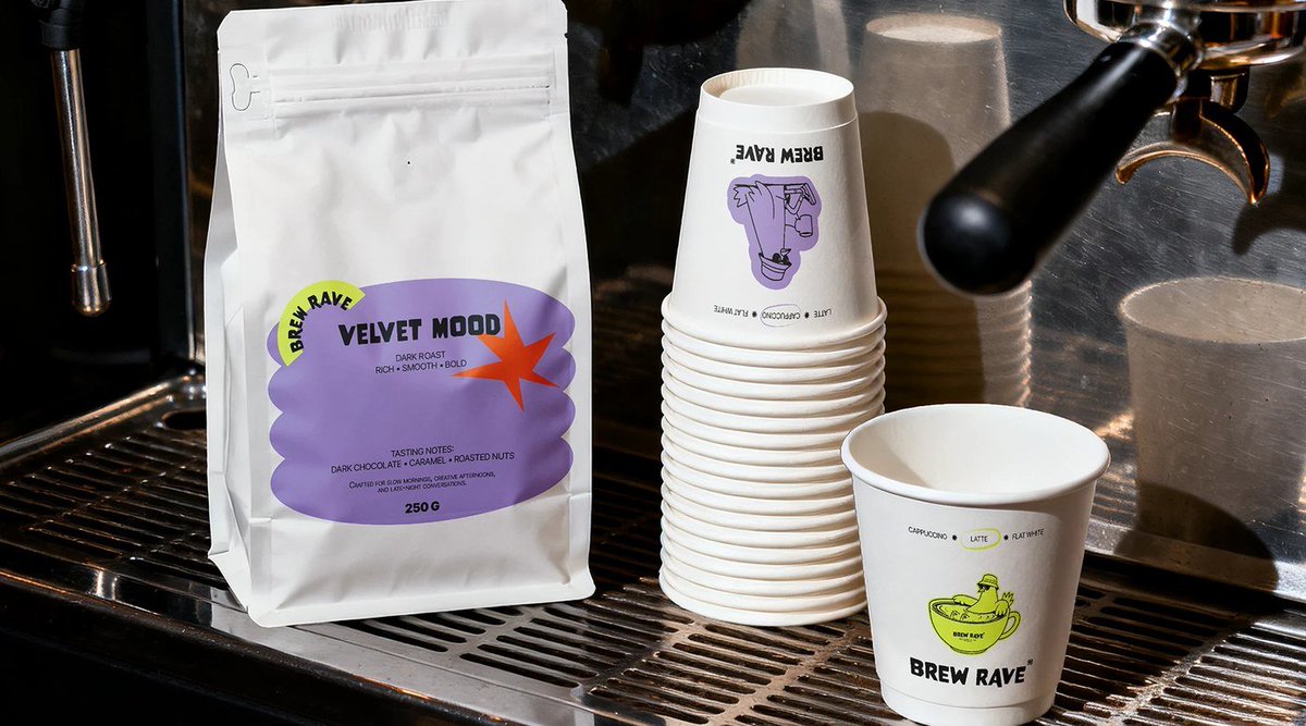 abduzeedo's tweet photo. Brand Identity Design for Brew Rave: An Energetic Coffee Vision

Valeriia Oprishan delivers a bright brand identity design for Brew Rave, utilizing bold typography and energetic colors to capture the brand's unique essence within modern coffee culture.

https://t.co/dTIpqYjpo1 https://t.co/74NYcpBCNq