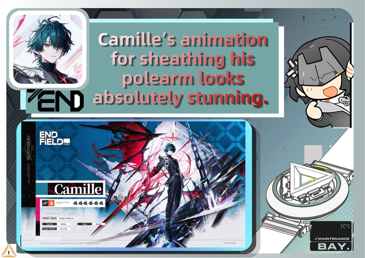 LungmenShitpst's tweet photo. Hope all Endmins can pull Camille~
#ArknightsEndfield #Endfield #エンドフィールド #명일방주엔드필드 https://t.co/7pAiVDbLoT