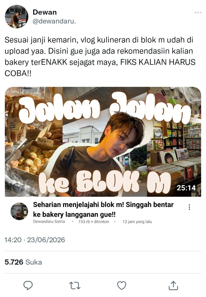 hayatoyelo's tweet photo. dewtee — few tweets au; tara, viewer sejatinya dewan, nggak bakal nyangka kalau suatu hari bakery milik keluarganya bakal direview sama youtuber favoritnya alias dewan. https://t.co/Su6H6azRll