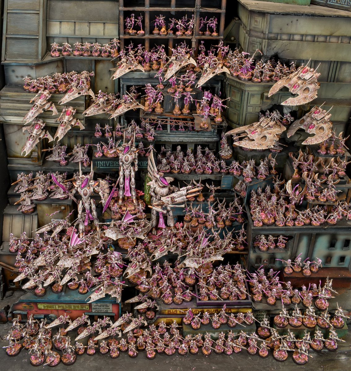 GMMStudios's tweet photo. Finished! Ynnead Eldar army, part two.  One of my biggest!  More pics in the usual places. https://t.co/V1m5R6wwfo
