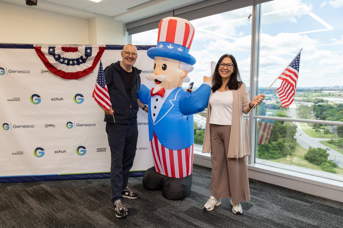 Genesco_Inc's tweet photo. ❤️🤍💙 Red, white, &amp; ice cream! We kicked off Independence Day early yesterday with our Stars, Stripes &amp; Sweet Treats event, bringing everyone together for festive fun &amp; ice cream treats. It was a great opportunity to connect, celebrate &amp; kick off the holiday week with our team! https://t.co/h0Dei7igHN