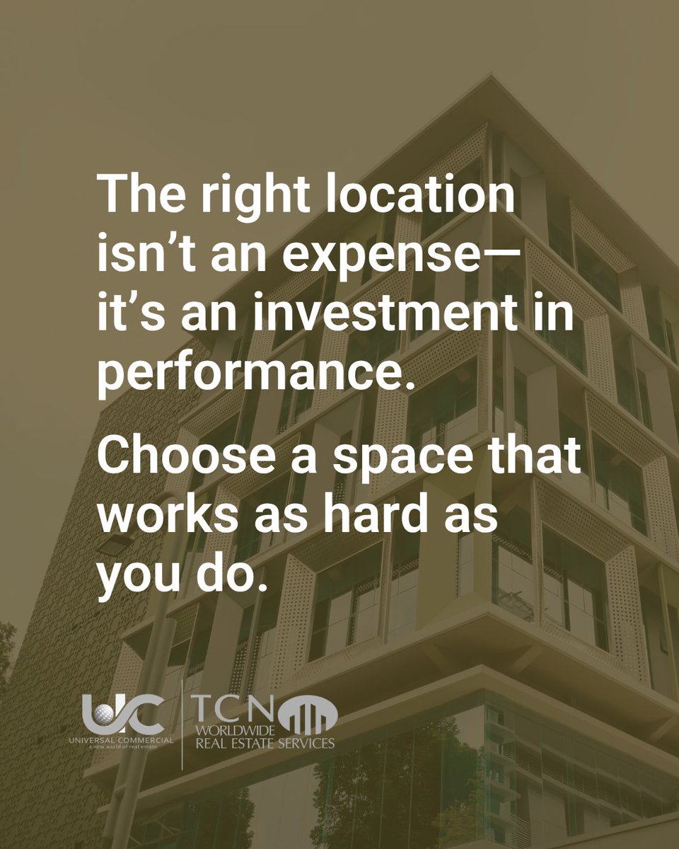 UniversalCRE's tweet photo. At Universal Commercial, we help you look beyond the price tag to find spaces that align with your strategy, your workflow, and your vision. 

Follow us to learn more about our team, our services, and the markets we serve.

Local Expertise.  Global Reach. @TCNWorldwide 
#CRE https://t.co/Qt5LatOPvo