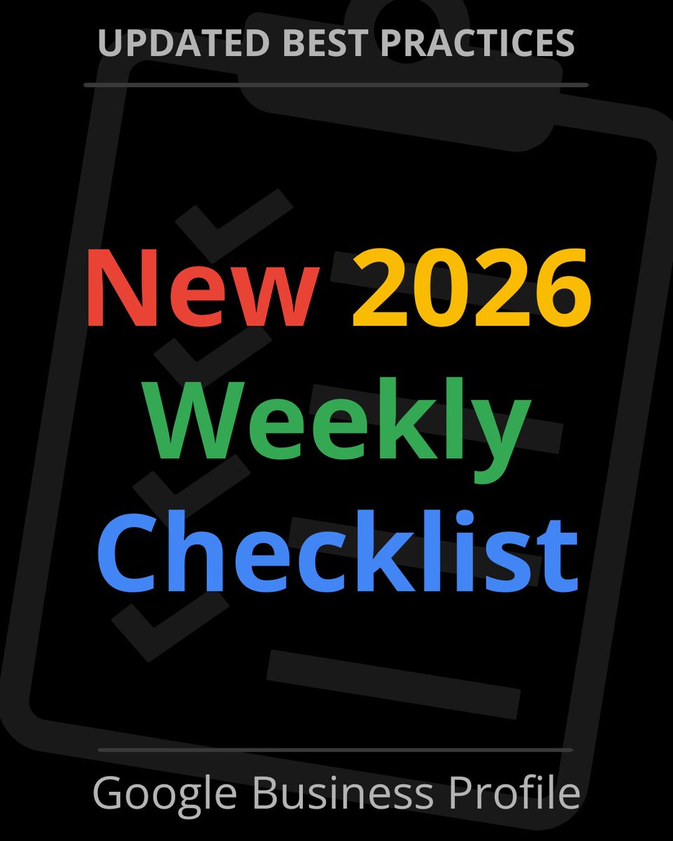 agentderek_'s tweet photo. 🆕 Some things have changed with Google Business Profiles. Here’s your UPDATED 2026 WEEKLY CHECKLIST.

DO THESE 6 THINGS weekly and your Google Business Profile will ✅rank better, ✅attract more attention, and ✅get more leads...
👇👇👇
https://t.co/vK8F47WaQl https://t.co/PiH287bQay
