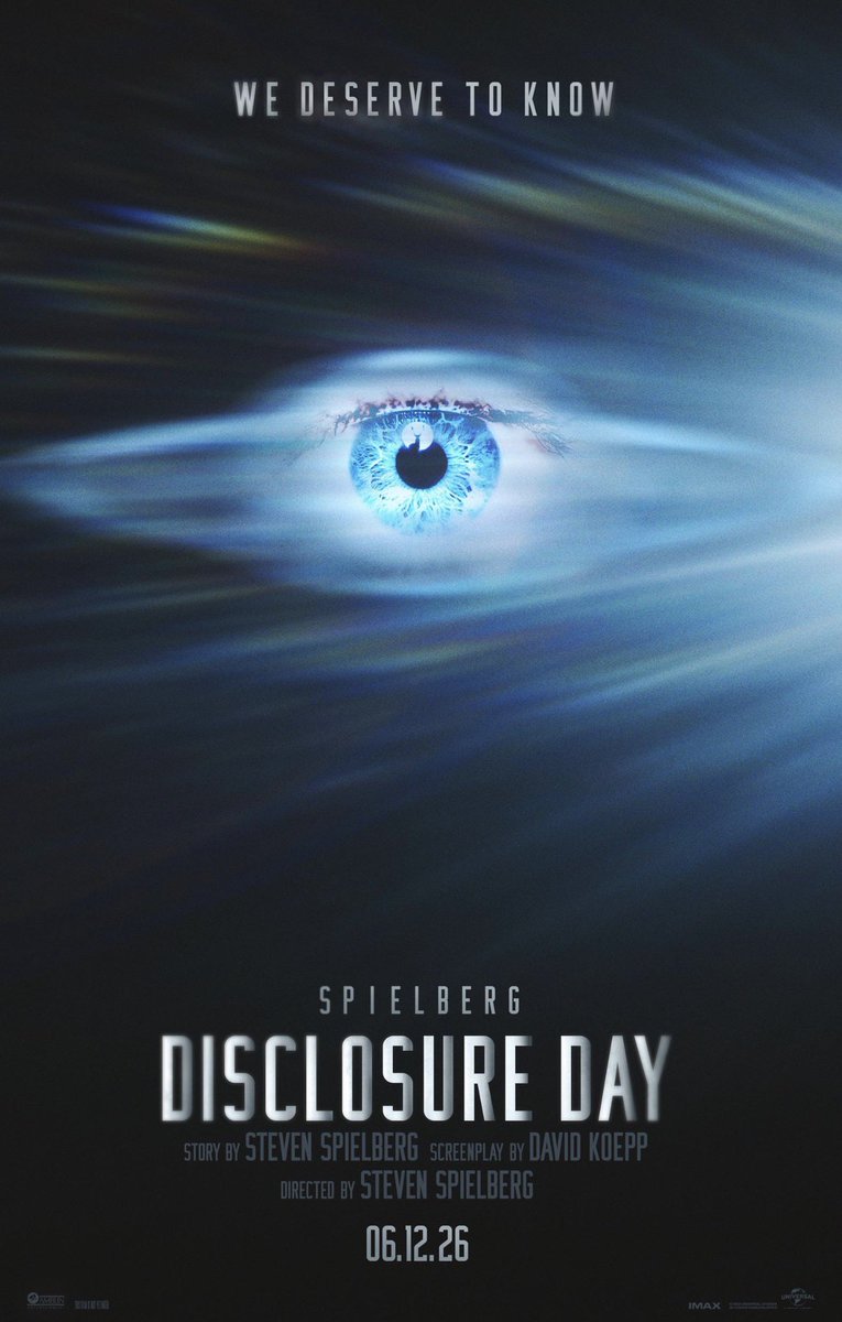 IAmKel84's tweet photo. Disclosure Day was on the fence for me going in. Spielberg doing classic sci-fi though? Always worth the watch. Mystery builds beautifully, cast is great. Could lose 10-15 mins but a real surprise. 7/10 #

#DisclosureDay #Spielberg

@disclosureday https://t.co/5ixa6psnmP