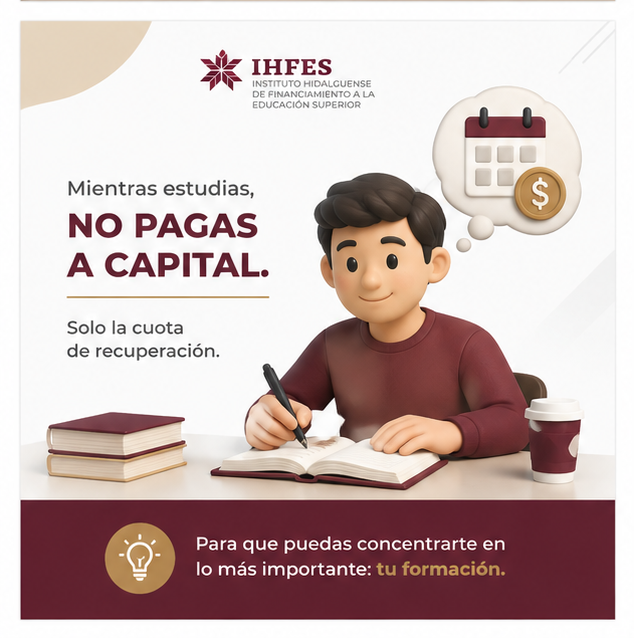 ihfes_'s tweet photo. Tu prioridad debe ser aprender, crecer y concluir tus estudios.

Con el Financiamiento Tradicional, durante tu etapa académica realizas únicamente el pago de la cuota de recuperación.

Así puedes concentrarte en lo más importante: tu formación profesional.

📩 771 71 55056 https://t.co/N9ZrduOgRf