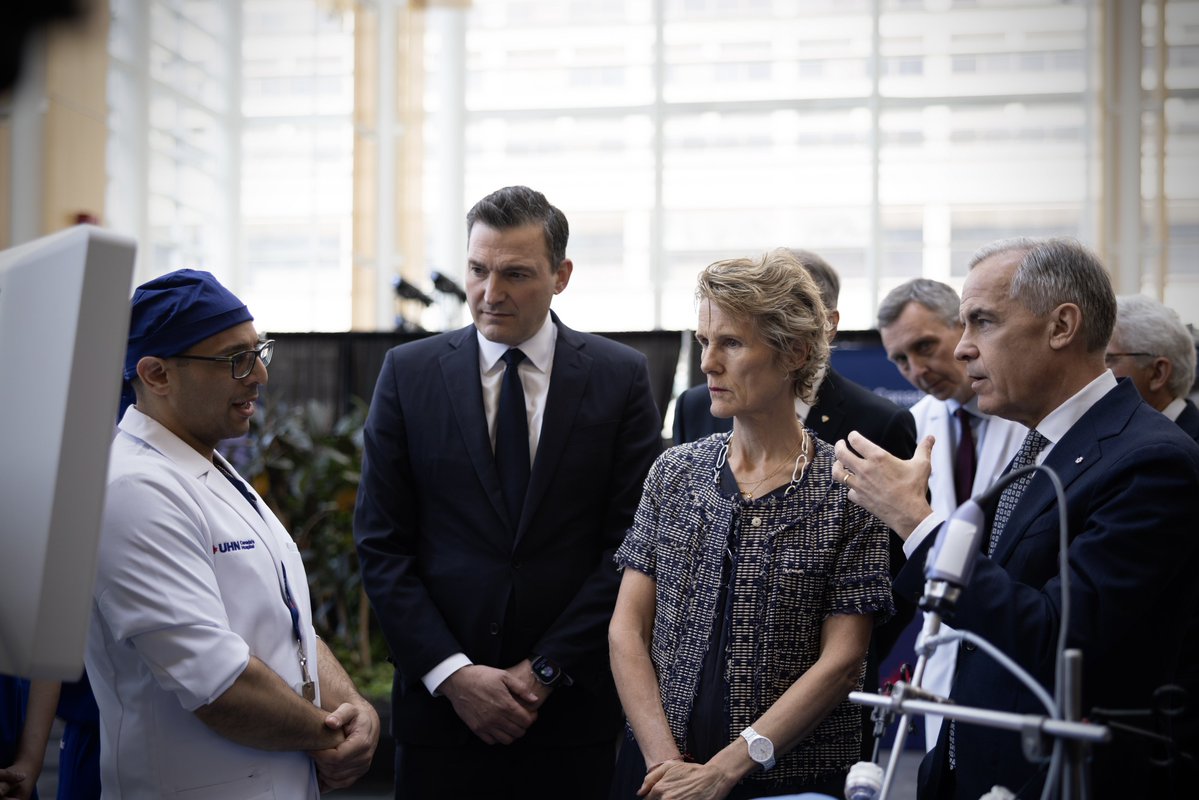 MarkJCarney's tweet photo. AI for All means using AI to improve lives — even save them.

The VITAL health platform connects near real-time clinical data from hospitals to researchers tackling some of the biggest health care challenges we face.

We’re investing $100 million to expand it across Canada. https://t.co/3ZpjjFlmLh