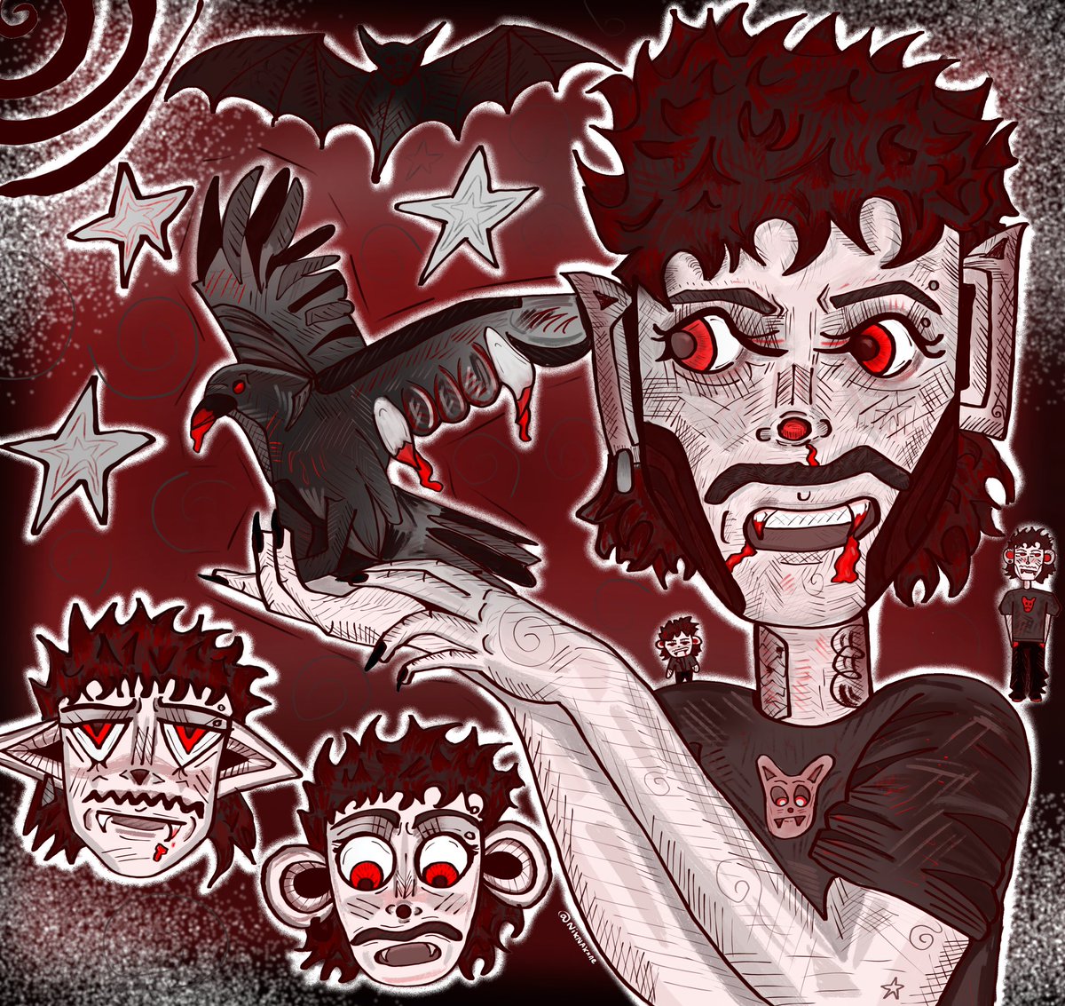 niknakxne's tweet photo. vampire jame 🧛

#jamesmarriottfanart #jamesmarriott https://t.co/5KaTitN1Fn