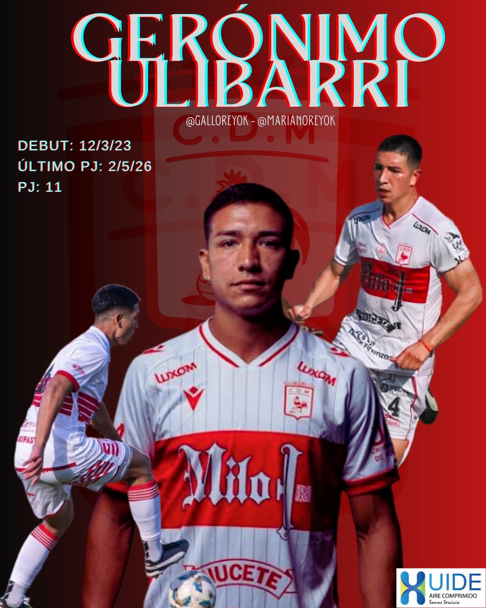 MarianoReyOK's tweet photo. ▶️ Gerónimo Ulibarri rescindió su vínculo con el club y no seguirá en #Morón.

📊 Desde su debut el 12/3/23 disputó 11 partidos y no anotó goles.

⚠️ PJ por año: 2023 (3), 2024 (4), 2025 (2) y 2026 (2).

¡Éxitos, Gero! https://t.co/CJyfZq72JI