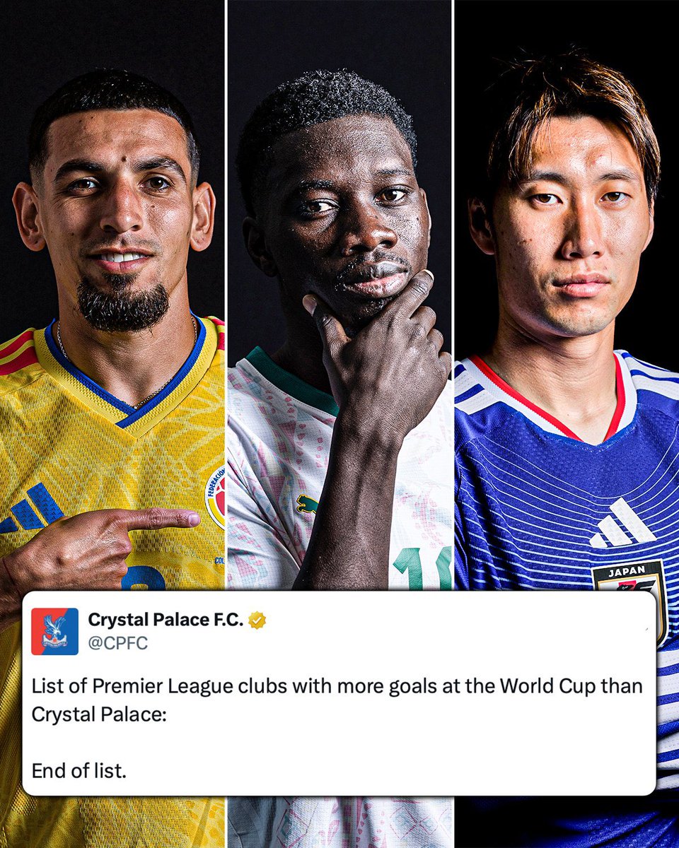 shaphub365's tweet photo. Crystal Palace admin has no chill 🤣

Messi | Austria | Jordan | Norway | Iraq | Brazil | Alvarez | Switzerland | #PORUZB Colombia Cancelo | Uzbekistan | Ghana | Ronaldo #ENGGHA https://t.co/YLjNX8vGLd