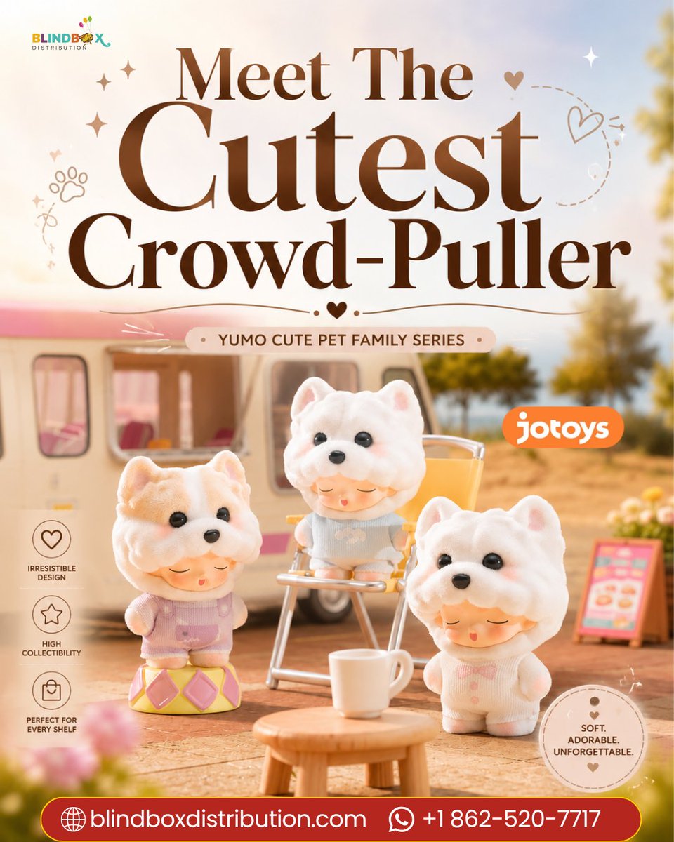 BlindBoxUSA's tweet photo. 🐾 Meet the YUMO Cute Pet Family Series.

Tiny companions, soft colors, and irresistible charm make this collection a standout addition to any toy store, gift shop, or blind box lineup.

#BlindBoxDistribution #BlindBoxToys #DesignerToys #CollectibleToys #YUMO https://t.co/9OeWhmlsil