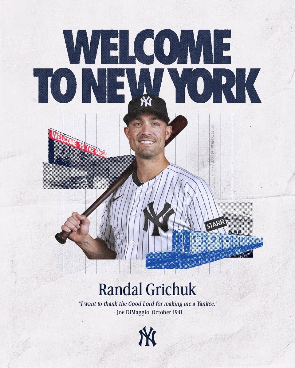 yankeesmcbe's tweet photo. Welcome to Pinstripes, Grichuk 🔥 https://t.co/OlPv0tgM5Z