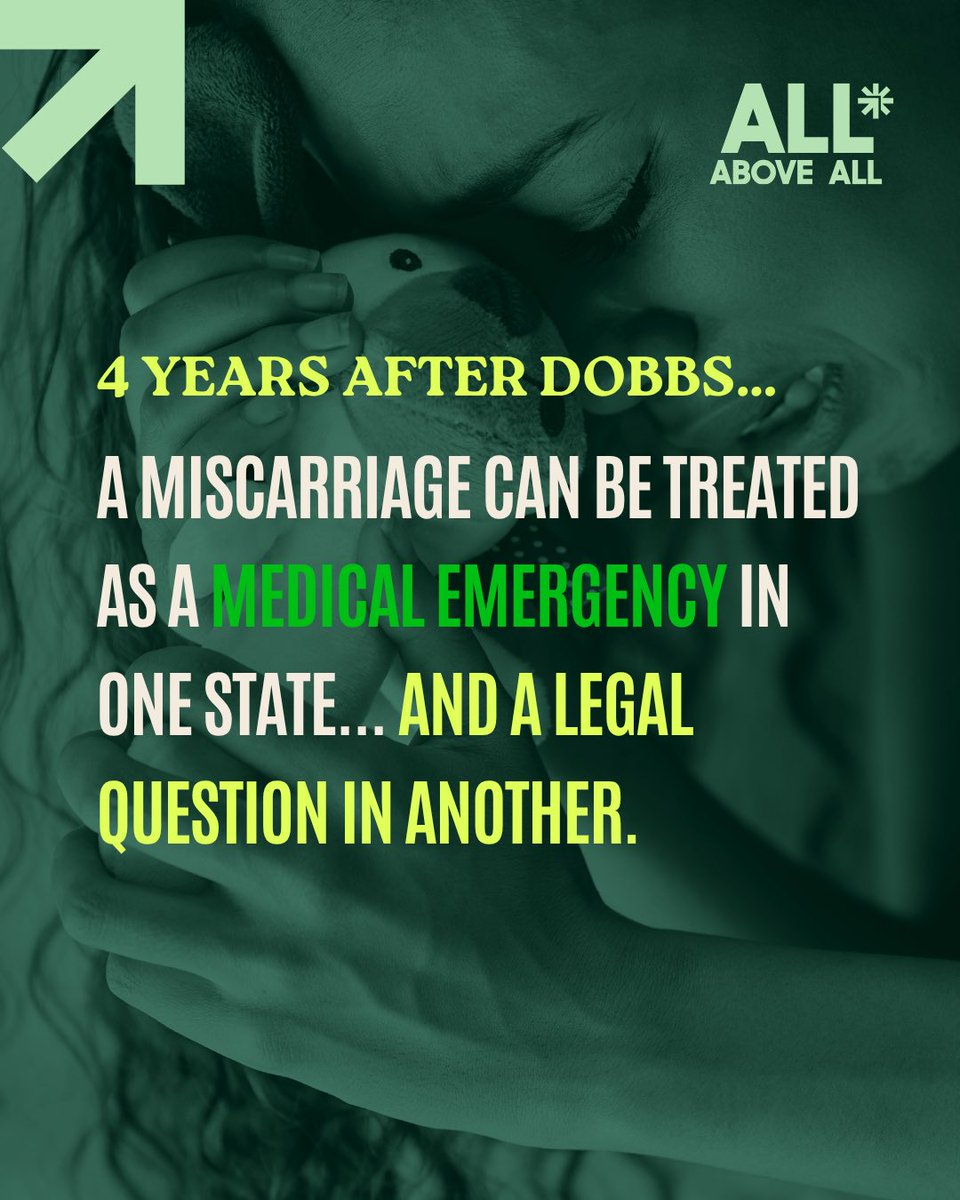 AllAboveAll's tweet photo. Four years ago, the Supreme Court overturned Roe.

Since then, politicians have worked to strip away reproductive freedoms state by state.

Swipe through to see what Dobbs has really delivered…

#Dobbs https://t.co/qOZbwyoitS