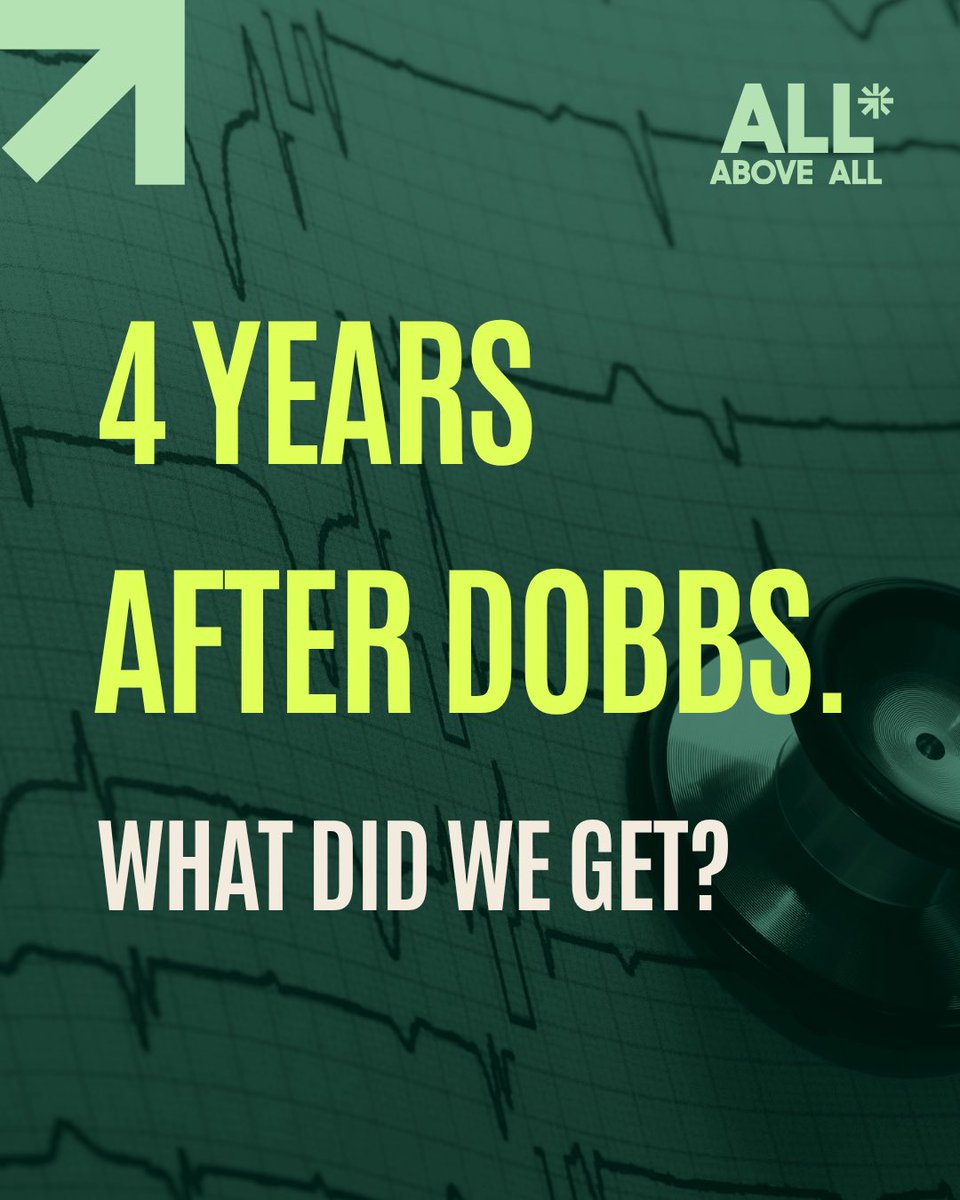 AllAboveAll's tweet photo. Four years ago, the Supreme Court overturned Roe.

Since then, politicians have worked to strip away reproductive freedoms state by state.

Swipe through to see what Dobbs has really delivered…

#Dobbs https://t.co/qOZbwyoitS