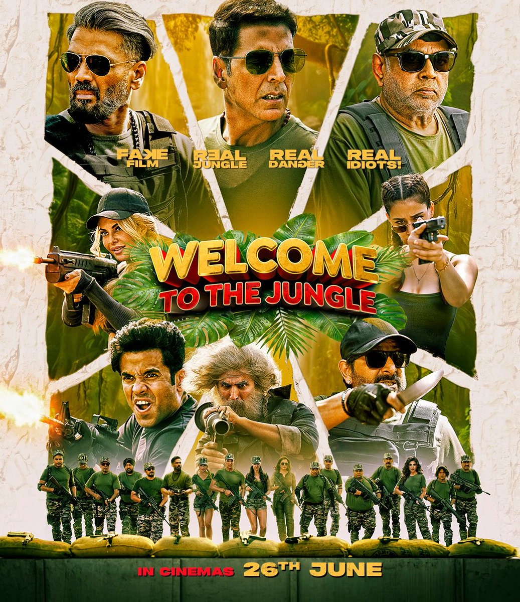 SalimKh57633692's tweet photo. #RealReview #Welcometothejungle movie Average Hai movie to Acchi Hai.. #Akshaykumar so good comedy #PareshRawal ek number comedy #Sunielshetty full fun #Dishapatani hot Baki ster cast ok ok.. #WelcometothejungleReview 

@akshaykumar @SirPareshRawal @SunielVShetty @starstudio18_ https://t.co/FNjsjAYjdt