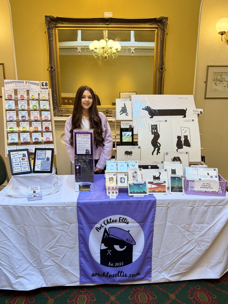 ArtChloeEllis's tweet photo. From Sunday at Belfast Castle! Thank you to those who visited and purchased from me 😁✨
#BelfastCastle #BelfastMarket #LinoPrints #PolymerClay #Artist #PrintMachine https://t.co/gr59yj3PXx