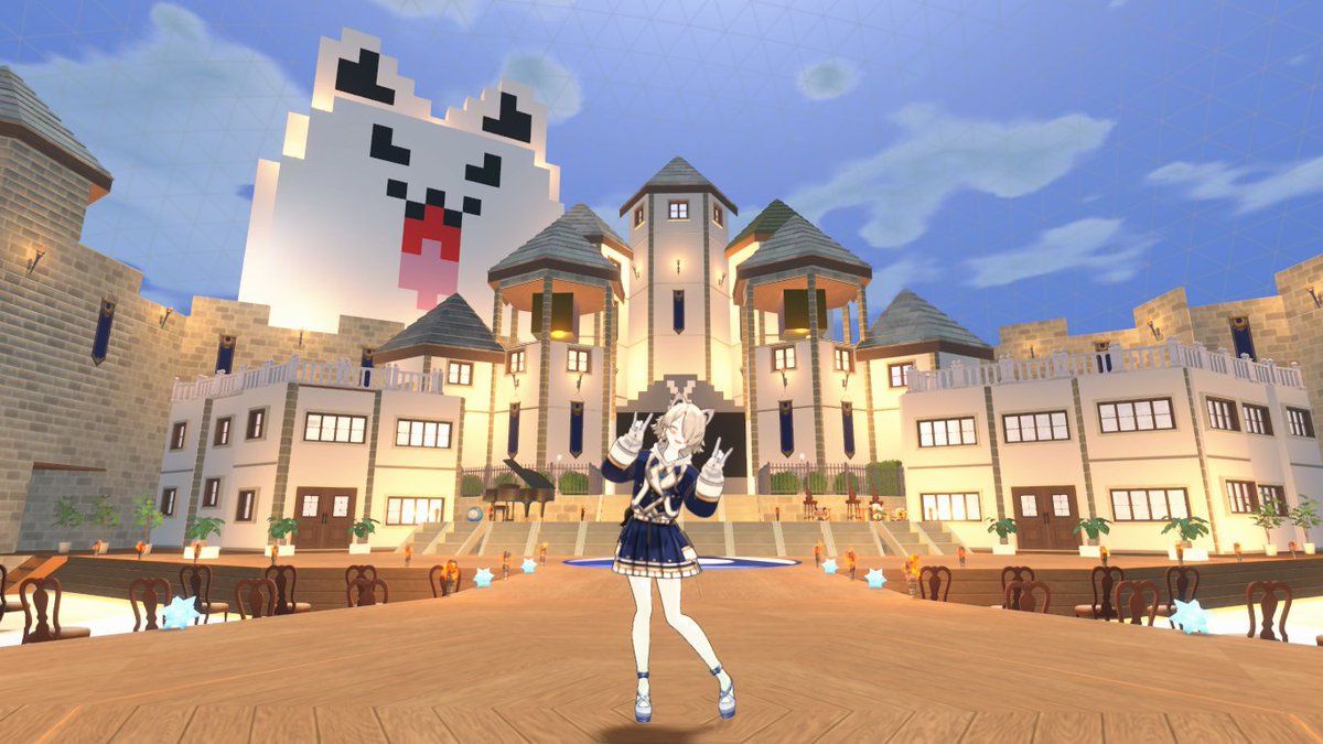 sVZ73U35Pd3gukQ's tweet photo. マイルーム最後の夜にたくさんの人が訪れてくださりすごく嬉しかったです！
スクショは落ちないように最低設定にしていたので皆さんといるところは撮れませんでした…
気になった方は時間も残り少ないですが完全公開なのでご自由に訪れてください！
落ちてなければ放置してます！
＃ホロアース https://t.co/Yu5GxVQkdZ