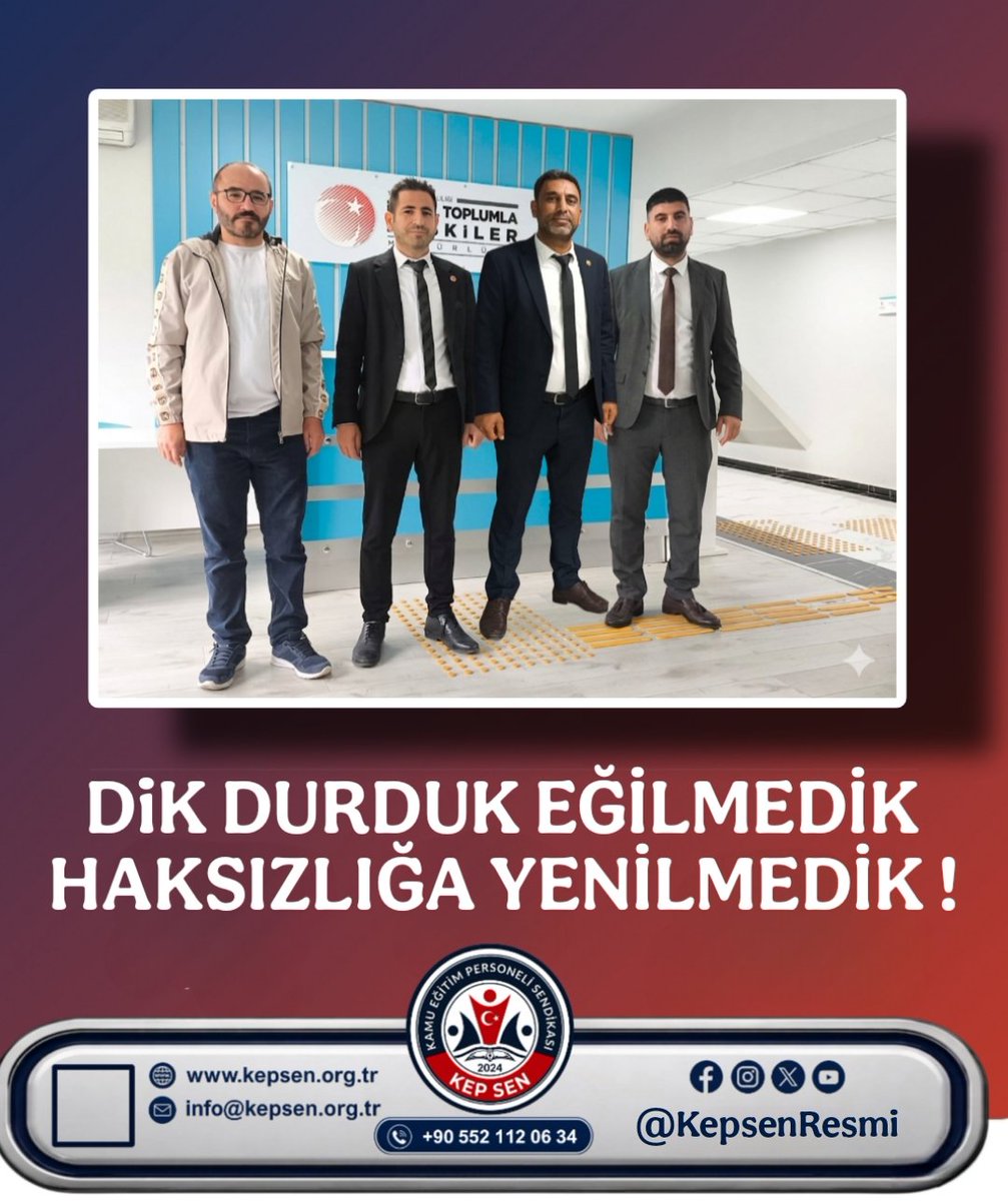 Olcay_Celik's tweet photo. Dik durduk, eğilmedik; haksızlığa yenilmedik!
Daha önce YHSE Eğitim Sen olarak yürüttüğümüz mücadelemizi, vizyonumuzu genişleterek ve kapsayıcılığımızı artırarak artık Kamu Eğitim Personeli Sendikası (KEP SEN) çatısı altında sürdüreceğiz
Tüm üyelerimize ve eğitim camiamıza hayırlı olsun.@kepsenResmi