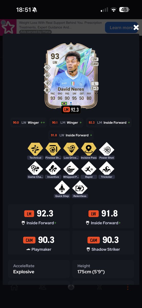 FUT_Zen_'s tweet photo. No tiki or pinged is putting me off slightly but i’ve been looking for a left footed LM for ages, he may be the one 🔥 https://t.co/S9KjdYsdsa