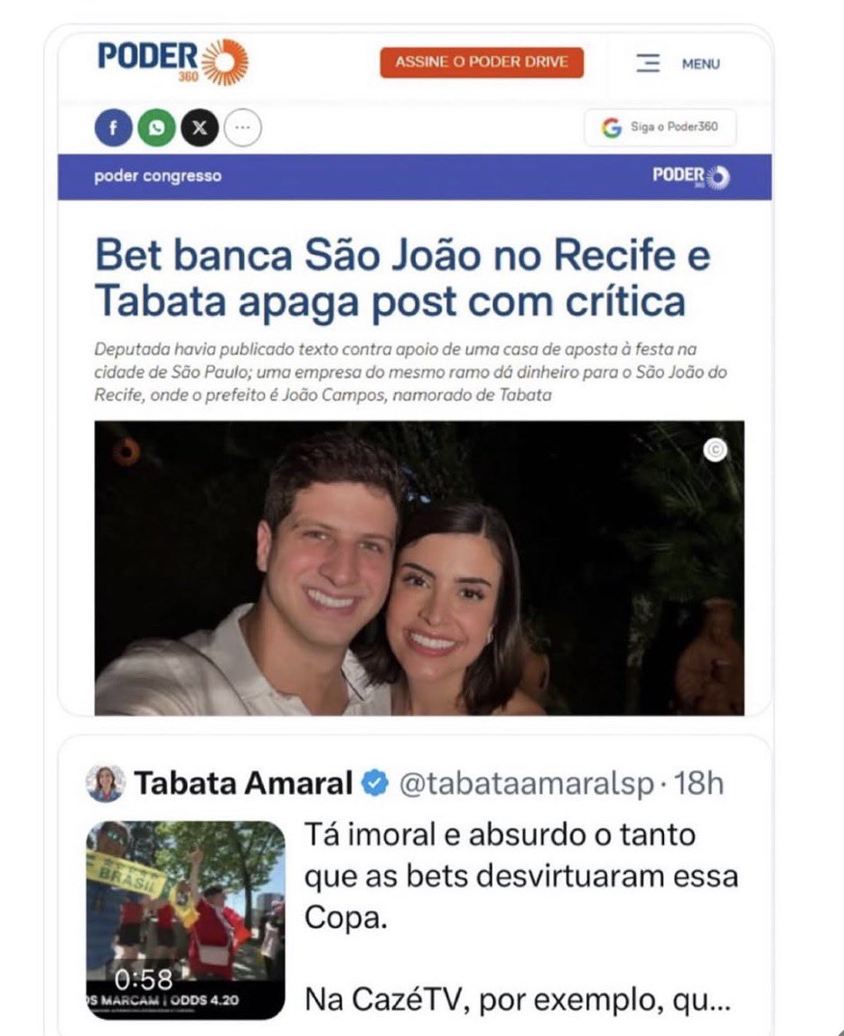 FabioPando's tweet photo. @tabataamaralsp Oi deputada. A sua opinião vale também para o patrocínio do São João no Recife? https://t.co/ELOFfTVILJ