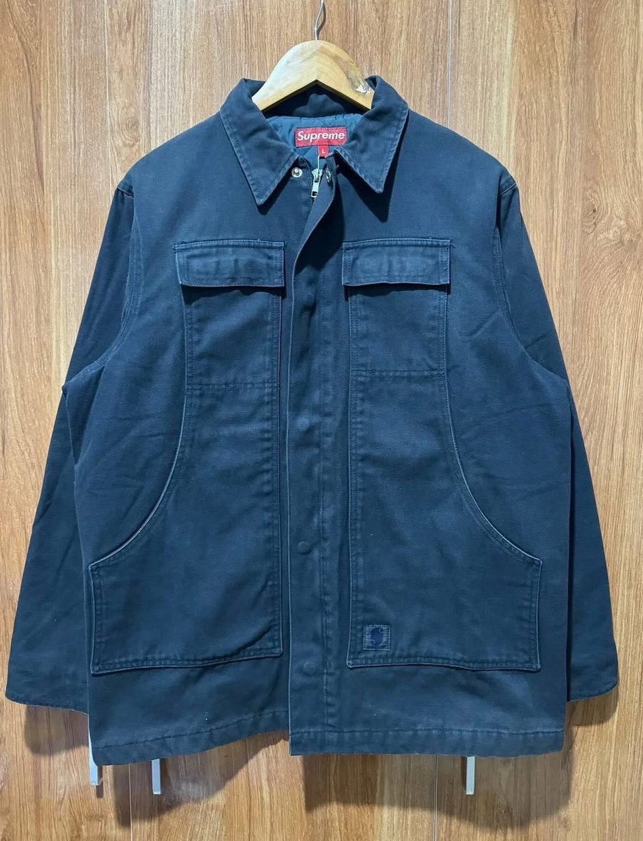 Shtreetwear's tweet photo. 1998 Supreme Carhartt Rip Jacket https://t.co/MlGLEFlVUR