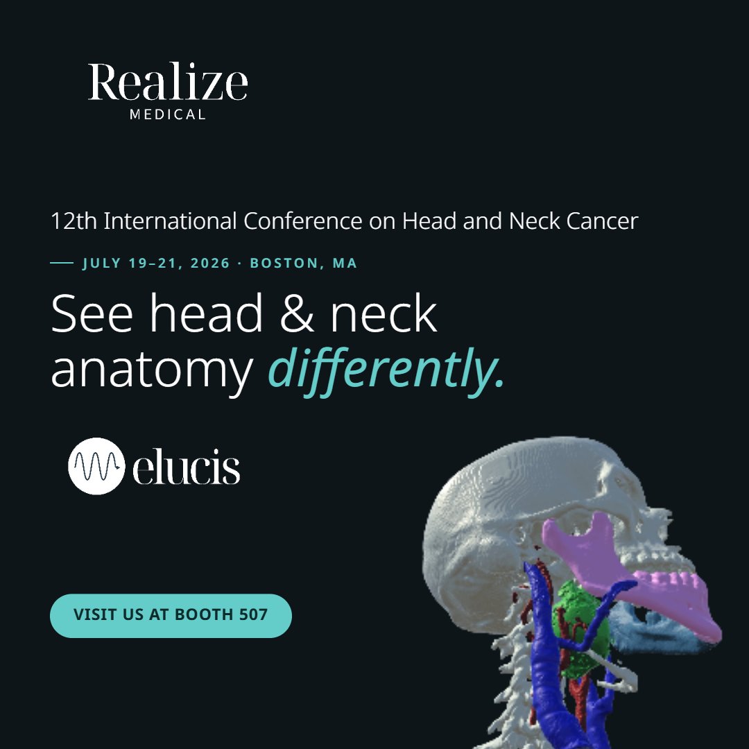 RealizeMedical's tweet photo. Headed to the #AHNS International Conference on #HeadandNeckCancer?

#RealizeMedical will be there with our FDA-cleared #3D #VR platform - #Elucis. Visit booth 507 to step inside complex anatomy and explore challenging cases in 3D.

Reserve your demo here: https://t.co/fCIx9XH2fl https://t.co/8iayKu5F11