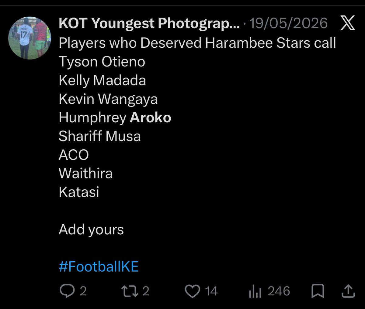 Kogalo1968's tweet photo. Thank You For Scouting for GOR MAHIA https://t.co/xgrUSvfaBc