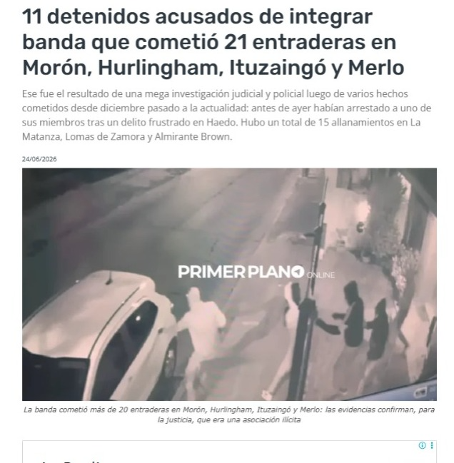 GusDeheza's tweet photo. #Morón: ¿Hasta cuándo vamos a mirar para otro lado?

Desbaratan una banda que operaba en #Moron y #Ituzaingo. Hay detenidos, pero todavía quedan prófugos. Mientras leo la noticia, no puedo evitar la pregunta: ¿serán estos mismos los que hace 10 días le reventaron la vida a mi vieja?

Porque a mi mamá, de 86 años, no le robaron "cosas". Le llevaron los recuerdos de una vida entera. Un juego de cubiertos, sus alianzas, una computadora vieja, un poncho de Salta, una valija. Objetos que para cualquier delincuente no valen nada, pero para ella eran su historia, su construcción, su esfuerzo de décadas.

Entraron forzando una reja, cruzando por la casa del vecino que está en refacciones. Tan impunes son, que hasta dejaron tirado el juego de llaves de la casa lindera. ¿Qué espera la justicia para investigar a fondo a todos los que circulan por las obras? ¿Cuántos más tienen que entrar a las casas para que alguien haga algo en serio?

Mi vieja está físicamente bien, con los moretones curándose, pero psicológicamente destruida. Cuando le mostré las fotos de los detenidos, su respuesta fue un puñal: "Ojalá sean, pero dudo que pueda recuperar mis cosas". Ese es el nivel de resignación al que nos empujaron.

La inseguridad en #Moron y en toda la provincia está en llamas. Hace algunos años, por este mismo medio, contaba cómo me despertaba con un fierro en la cabeza. Mismo municipio, misma provincia, mismo intendente. Los años pasan, los cargos se mantienen, pero la vulnerabilidad de los vecinos solo aumenta.

¿Hasta cuándo vamos a seguir aceptando que nos roben la tranquilidad mientras ellos, los que tienen que cuidar el distrito, miran para otro lado?