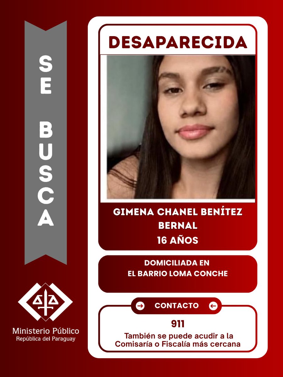 MinPublicoPy's tweet photo. Fiscalía solicitó informe sobre diligencias realizadas tras denuncia de desaparición de adolescente 

https://t.co/brnBd8HBn9 https://t.co/JQMRq1y9oE