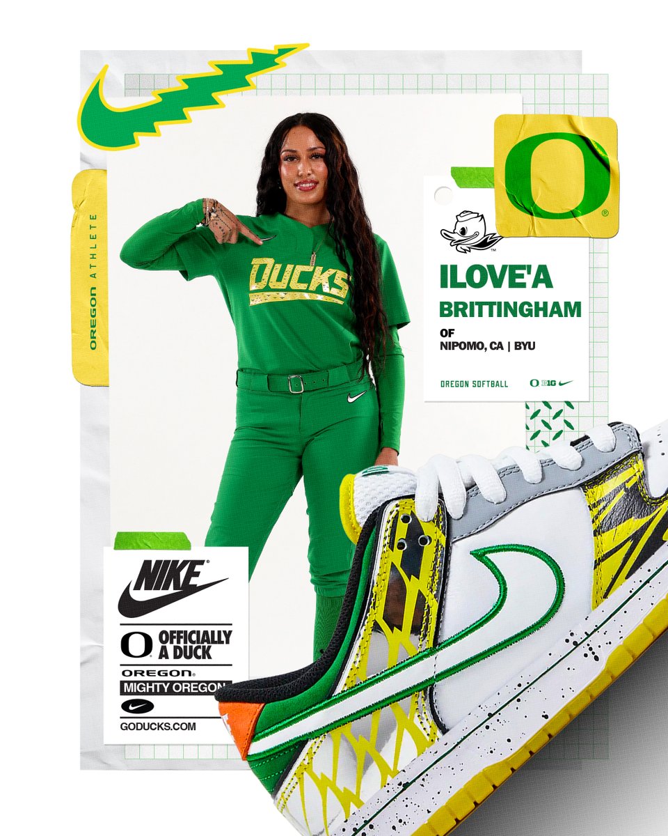 OregonSB's tweet photo. She's bringing the power to The Jane!

NFCA All-American Ilove'a Brittingham hit 32 home runs with 107 RBI in two seasons at BYU.

#GoDucks | #Version9 https://t.co/t1FwNyvXfs