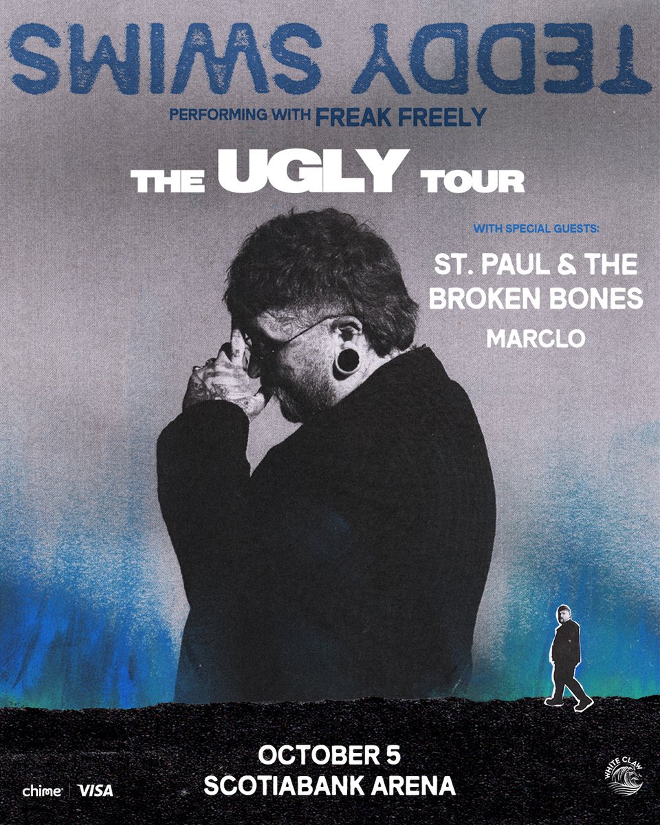ScotiabankArena's tweet photo. Toronto! @teddyswims is hitting the road for The UGLY Tour and is bringing special guests @StP_BrokenBones and MarcLo along for the ride! 📣

Catch them live at Scotiabank Arena on October 5. Tickets on sale now 💙 https://t.co/oDJPRphdWP https://t.co/AVnjQmyazI