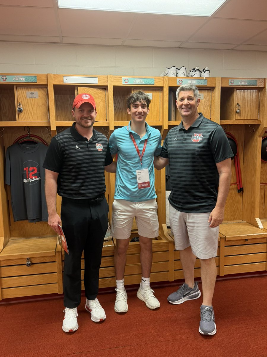 ThomasHulefeld's tweet photo. I had a great time on my visit to WashU in St. Louis today!! Beautiful school and an amazing program. Thanks so much @CoachJuckem @PTMcGrail13. 
@BlueJay_Hoops @JpSa_BasKetball @PrepHoopsLA @CMHoops_ https://t.co/cVnTpWvd0b