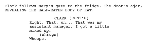 maywrence's tweet photo. apparently he just fucking ate her in the original script, i've been laughing my ass off at this for like the past 5 minutes https://t.co/QBdMmWgTuy