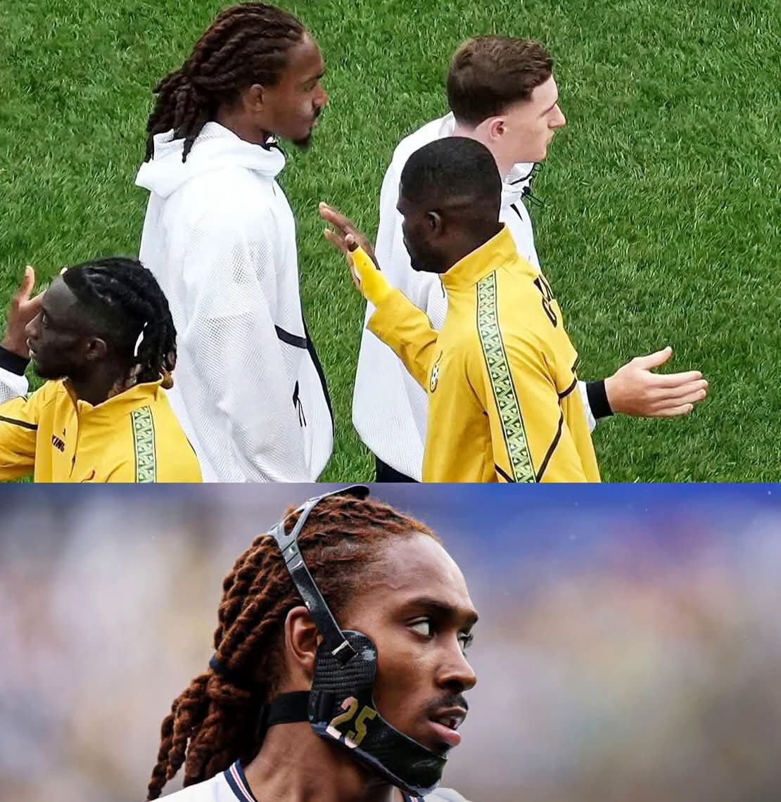 BenYehiaa's tweet photo. سببنس الاعب المسلم الوحيد في تاريخ المنتخب الإنجليزي
امبارح رفض مصافحة لاعب منتخب غانا وارسنال السابق توماس بارتي 

توماس بارتي أسلم في 2022 عشان يتجوز بنت مغربية وفعلا اتجوزها وغير اسمه الى يعقوب بس بعد ما انفصلوا ارتد عن الاسلام ورجع اسمه تاني الى توماس بارتي 

نادي ارسنال استغني عن بارتي بسبب قضايا كتيرة علي الاعب أهمهم اتهامه ب 7 قضايا اغت@صاب " وساعتها رابطة البيريميىرليج حظرت الاعب انه يلعب في الدوري الانجليزي وراح لنادي فياريال في الدوري الاسباني .. 

توماس بارتي غاب عن أول مباراة لغانا في كأس العالم بعدما تم منعه من دخول كندا بسبب القوانين الكندية المتعلقة بالأشخاص الذين يواجهون اتهامات جنائية خطيرة.  و بارتي بيواجه 7 تهم، ودا اتسبب في عدم حصوله على تصريح دخول الأراضي الكندية، وبالتالي غاب عن المباراة بالفعل.

وامبارح في ماتش انجلترا ، جماهير إنجلترا كانت بتطلق صافرات استهجان عليه كل مابيلمس بارتي الكرة 

موقف محترم من سبينس 👏👏