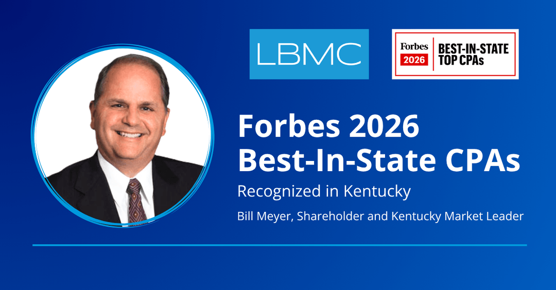 RorySatkoski's tweet photo. Proud to celebrate Bill Meyer, Shareholder and Kentucky Market Leader, on being named to Forbes' 2026 America's Best-In-State CPAs list.

Congratulations, Bill, on this well-deserved recognition. 

#LBMC #KentuckyBusiness #ForbesBestInStateCPAs #Leadership https://t.co/6c58zuCCFv