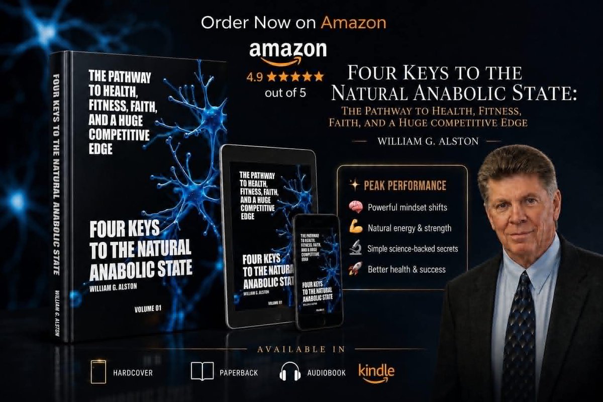 mohosinhos84641's tweet photo. 📙 Four Keys to the Natural Anabolic State The Pathway to Health, Fitness, Faith &amp; a Powerful Competitive Edge📙
🎯 Available on Amazon
 📘 Paperback: https://t.co/pA1HWfE9rT
🌐Online Book Club  review here : https://t.co/1d7flNez8O https://t.co/epbJpAw4wN