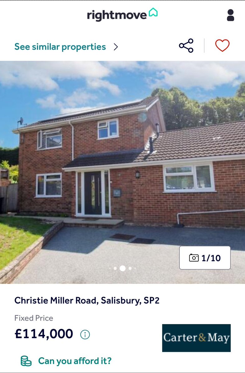 pinstripedline's tweet photo. If you want to live in walking distance of Salisburys beautiful 123m high cathedral, the house that Sergei Skripal lived in and the GRU used novichok at is up for sale...

I cant begin to imagine what the conveyancing searches will say! https://t.co/q67l7c44gW