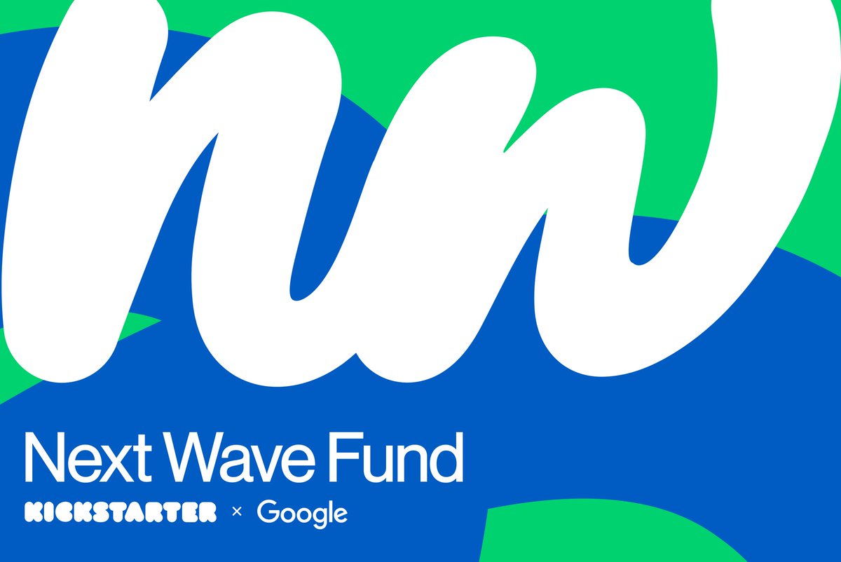 Kickstarter's tweet photo. And just like that, meet the first recipients of the Google Next Wave Fund! 🥳🔗 https://t.co/Hzk8otGH69 https://t.co/OGOjMVszWa