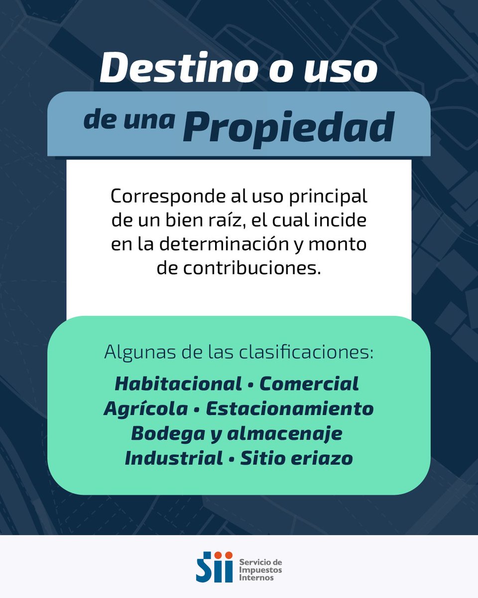 SII_Chile's tweet photo. 💡 Todo parte por entender lo básico
Conoce los conceptos del impuesto territorial y entra a nuestro link bio para conocer el nuevo portal👀
https://t.co/94NKq3L5nm https://t.co/IFGmk1XaAt