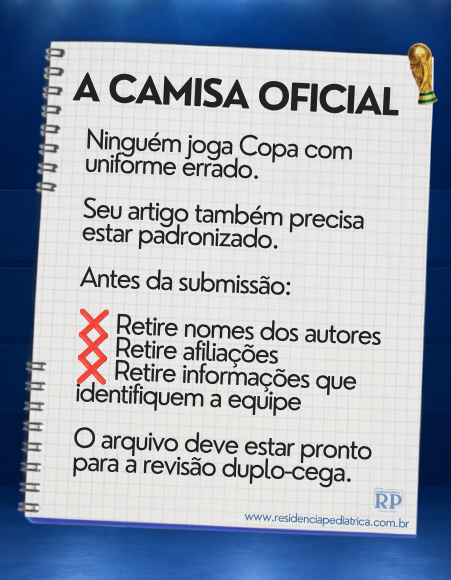 ResidPediatrica's tweet photo. ⚽ A Copa da Publicação Científica continua!

No jogo de hoje, vamos falar sobre informações importantes para quem deseja publicar na Residência Pediátrica.

Deslize para conferir e aproveite para salvar este conteúdo para futuras consultas. https://t.co/VNO69SKfZu
