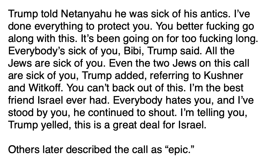 John_Hudson's tweet photo. extraordinary detail on the Trump-Bibi relationship by @maggieNYT and @jonathanvswan in their new book. "Epic" might be an understatement: https://t.co/WgsxMeXMQ3