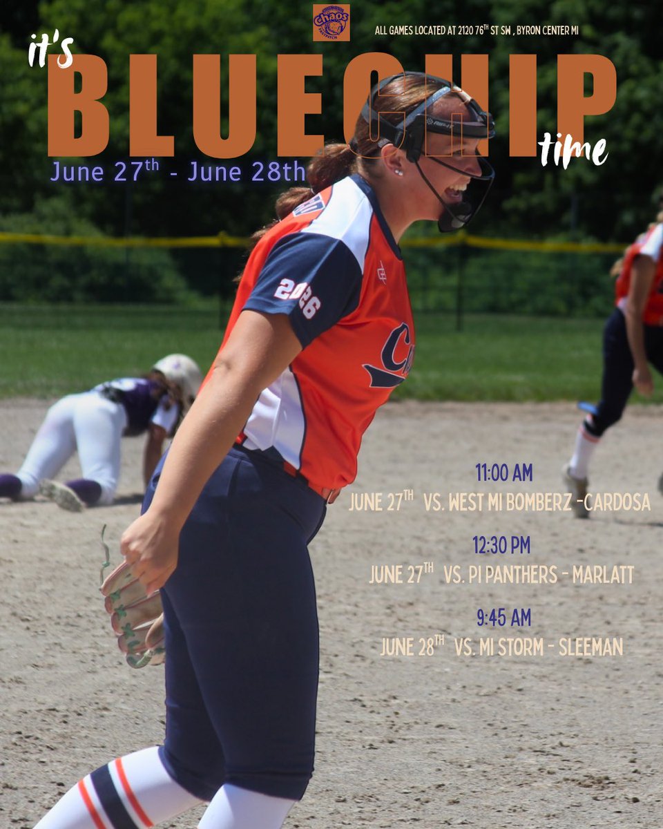 chaos18uLieske's tweet photo. This wknd!! Tune into our games this weekend for the Meijer Bluechip Games! Gamechanger > Caledonia Chaos 18u ! 🔥 https://t.co/icIA9pZpfd