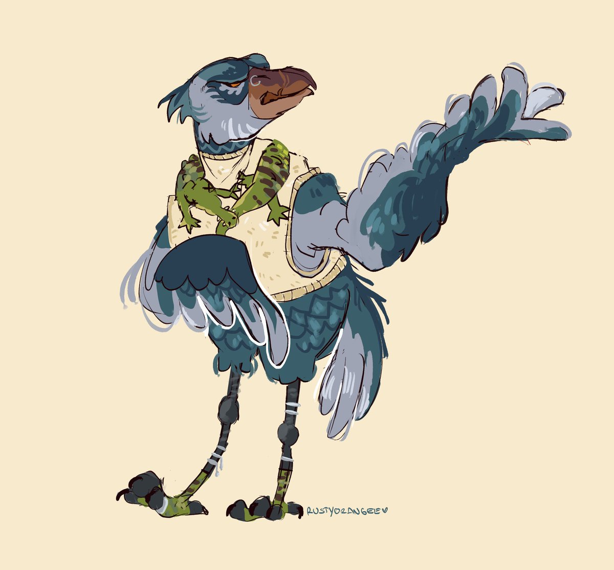 RustyOrangee's tweet photo. Shoebill design request! #furry #characterdesign https://t.co/j2PW99WeRV